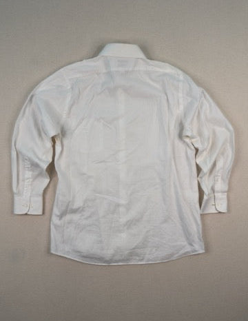 Vintage Van Heusen White Dress Shirt 16 32/33 | Classic Minimal Long Sleeve Button-Up