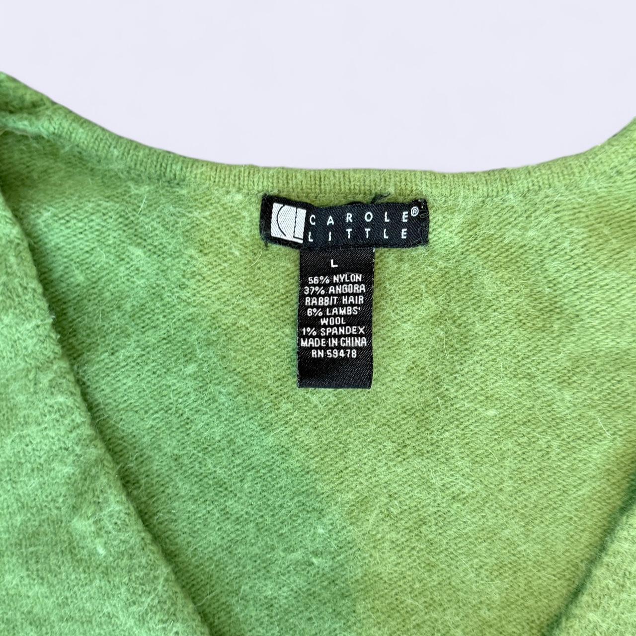 Carole Little Green Cropped Sweater