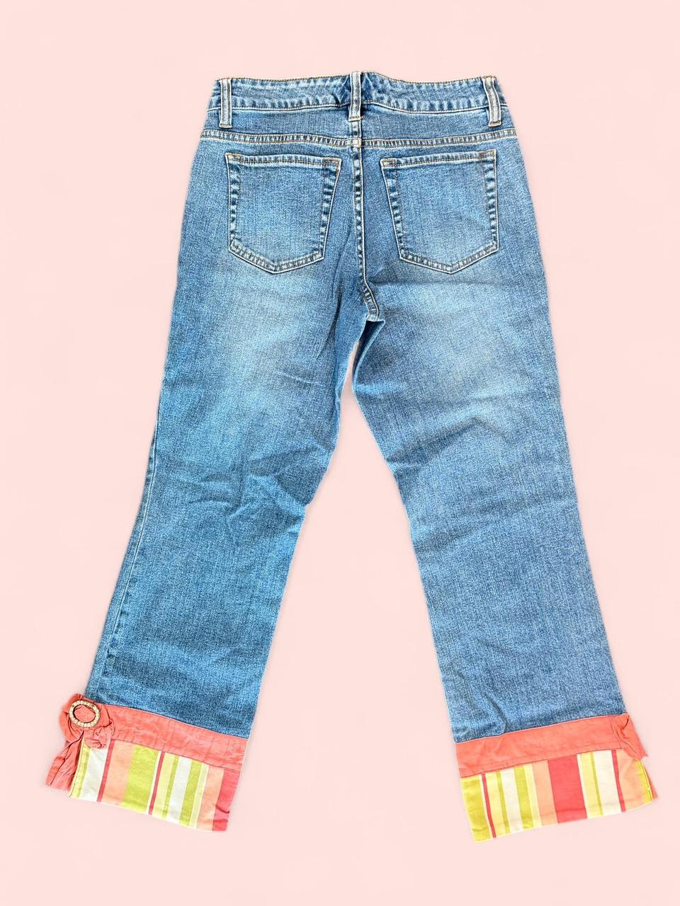 Y2K Too She She Jeans with Striped Cuffs