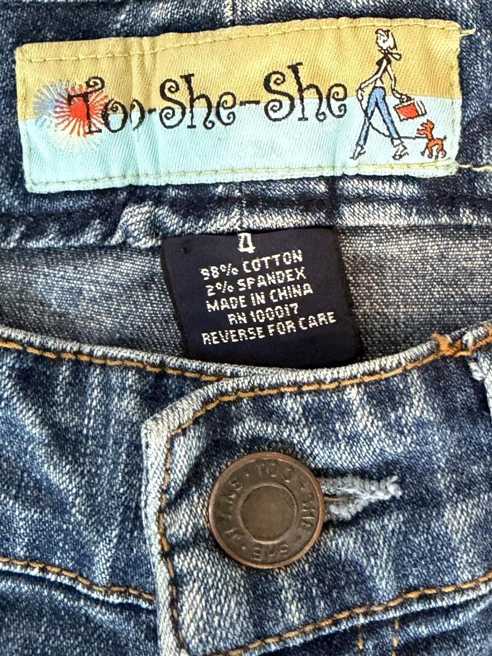 Y2K Too She She Jeans with Striped Cuffs