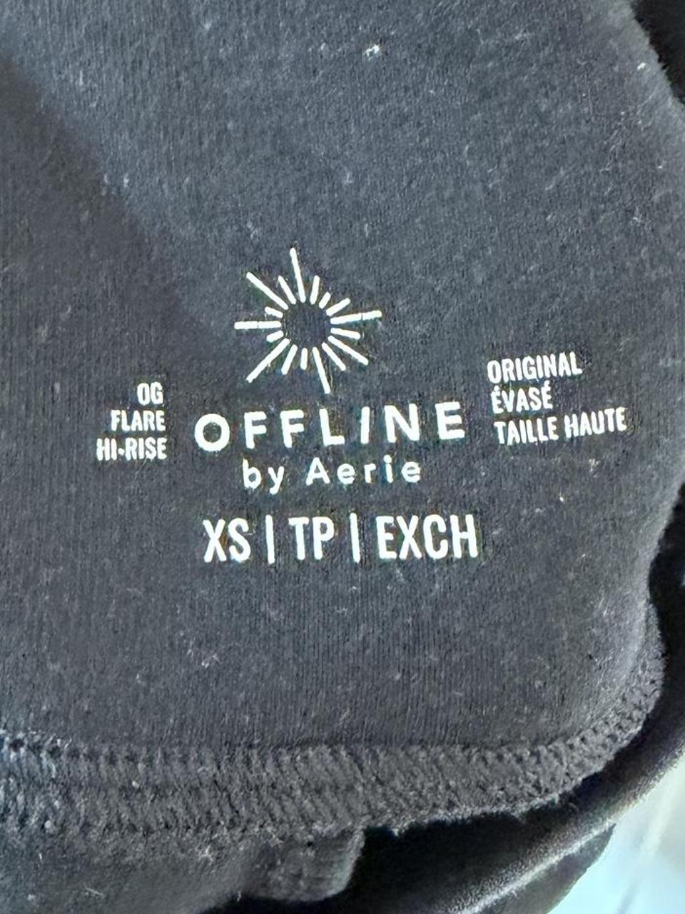 Offline by Aerie Black Flare Hi-Rise Leggings