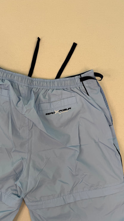 Y2K Convertible Tech Cargo Pants – Light Blue Utility Zip-Off