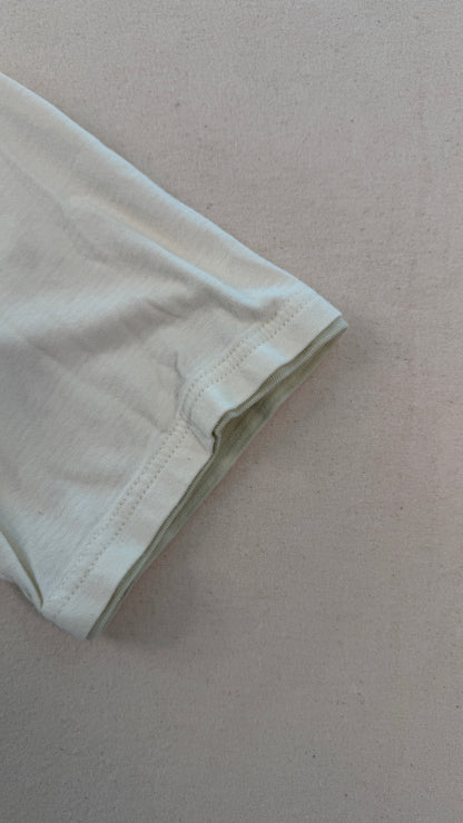 Light-colored fabric on a beige background