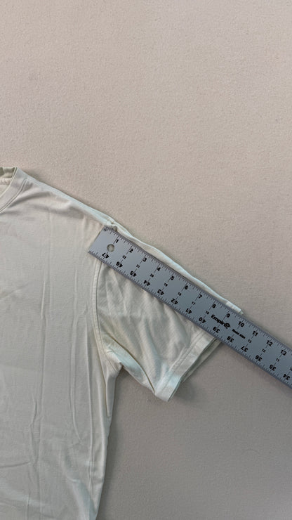 White fabric with a ruler on a gray background