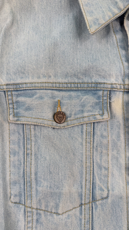 Vintage Georges Marciano Guess Light Wash Denim Jacket Large Y2K Streetwear Trucker