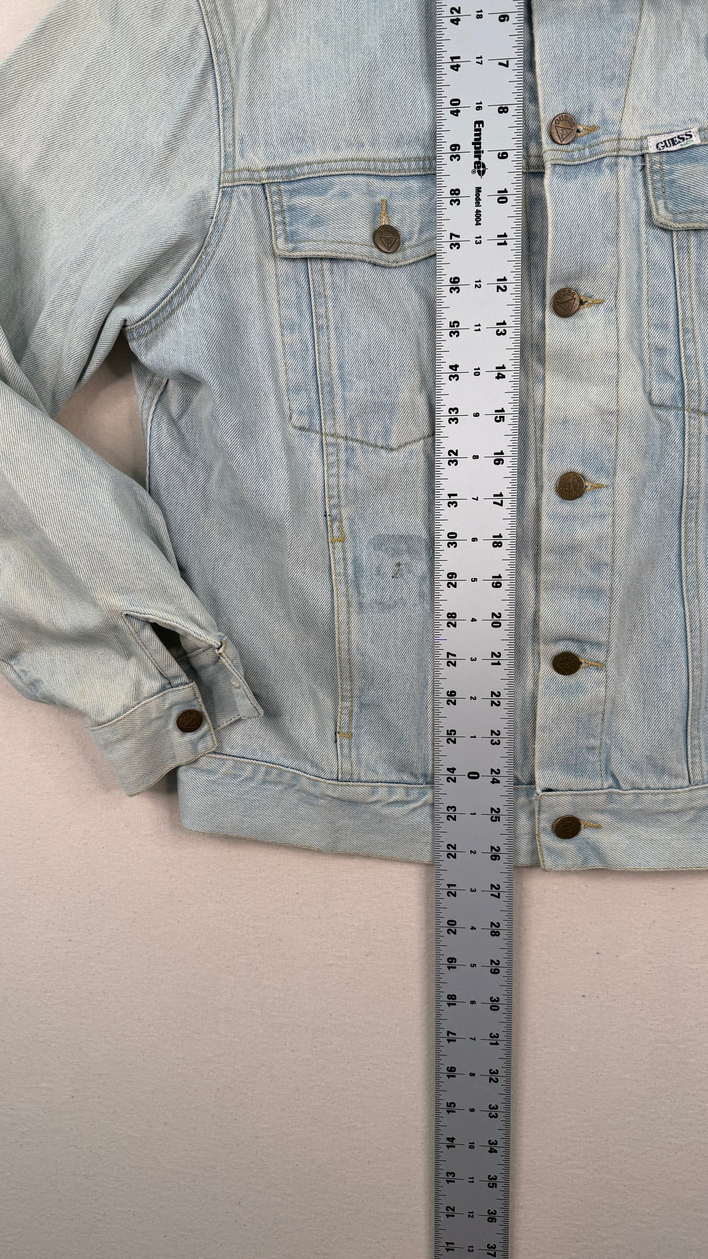 Vintage Georges Marciano Guess Light Wash Denim Jacket Large Y2K Streetwear Trucker