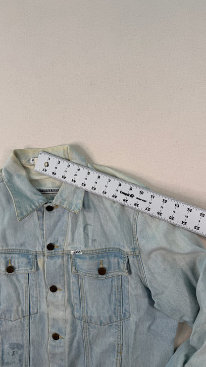 Vintage Georges Marciano Guess Light Wash Denim Jacket Large Y2K Streetwear Trucker
