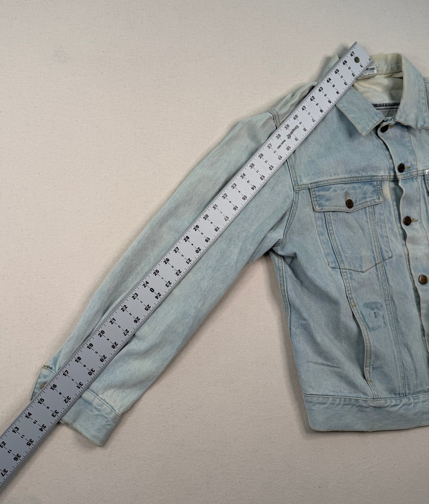 Vintage Georges Marciano Guess Light Wash Denim Jacket Large Y2K Streetwear Trucker