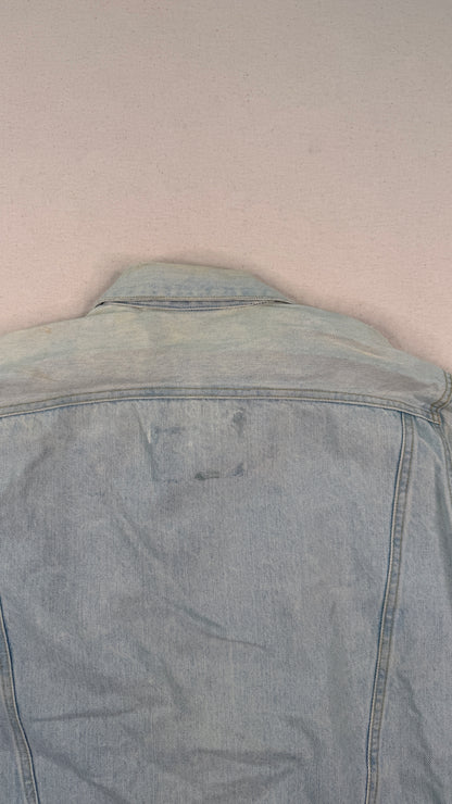 Vintage Georges Marciano Guess Light Wash Denim Jacket Large Y2K Streetwear Trucker