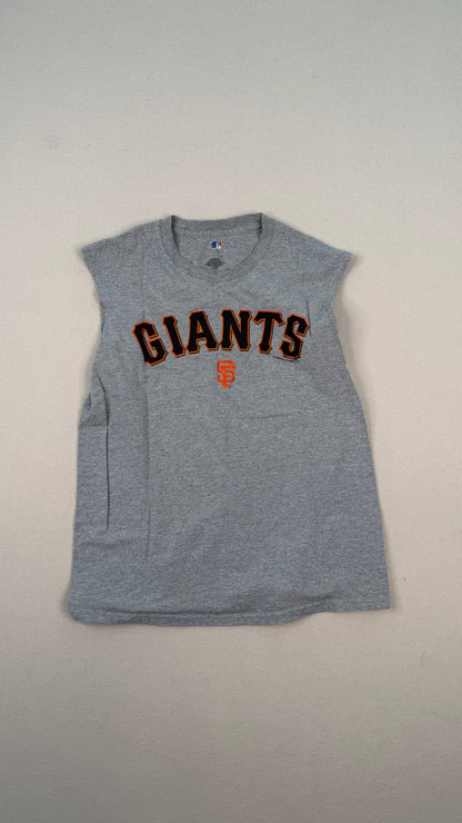 Vintage San Francisco Giants Gray Sleeveless Tank Top Large Y2K MLB Streetwear Graphic Tee