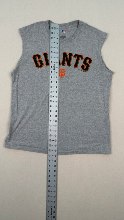 Vintage San Francisco Giants Gray Sleeveless Tank Top Large Y2K MLB Streetwear Graphic Tee