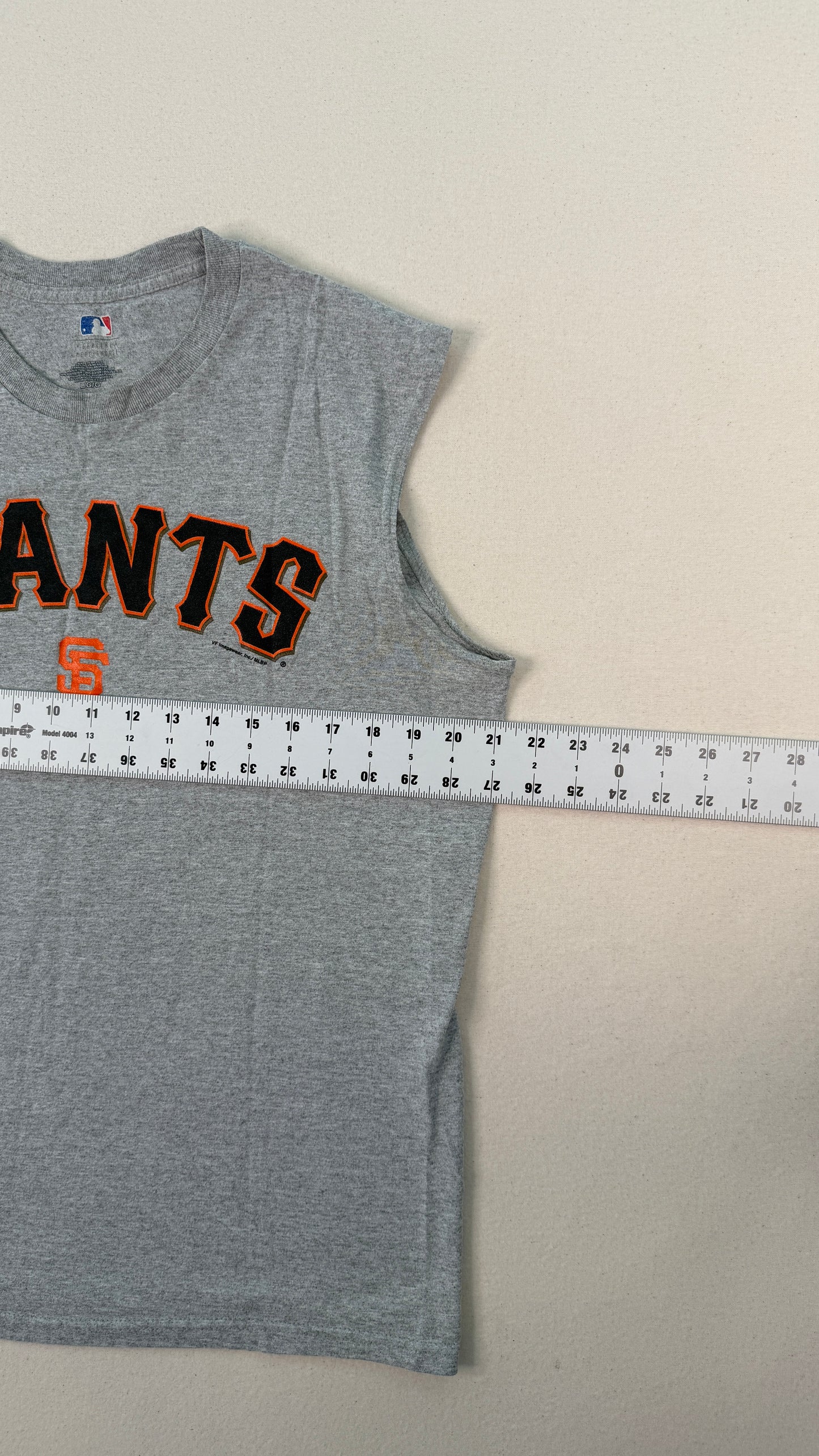 Vintage San Francisco Giants Gray Sleeveless Tank Top Large Y2K MLB Streetwear Graphic Tee
