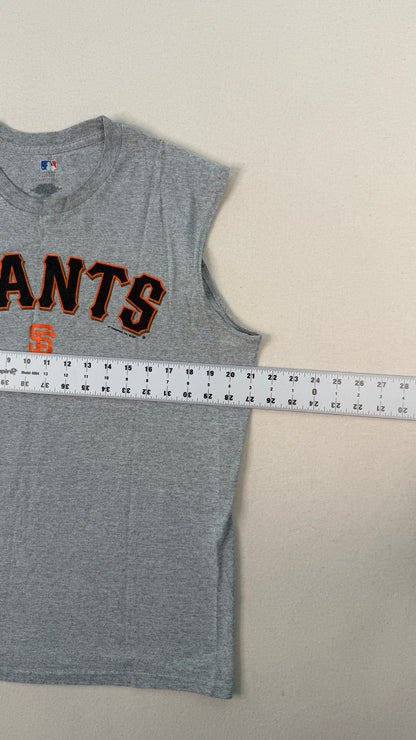 Vintage San Francisco Giants Gray Sleeveless Tank Top Large Y2K MLB Streetwear Graphic Tee