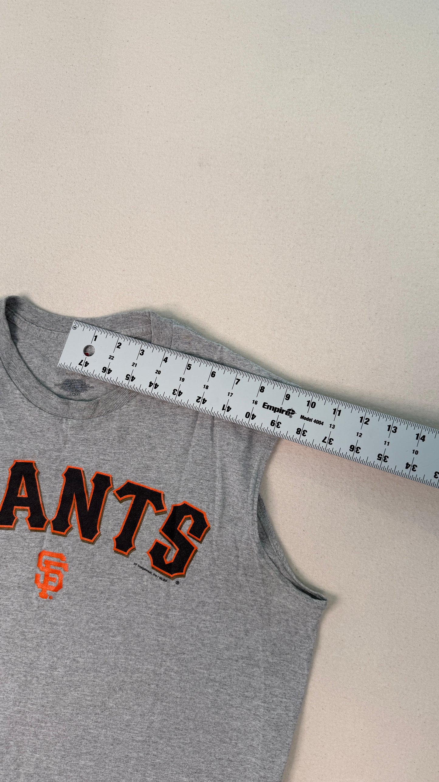 Vintage San Francisco Giants Gray Sleeveless Tank Top Large Y2K MLB Streetwear Graphic Tee