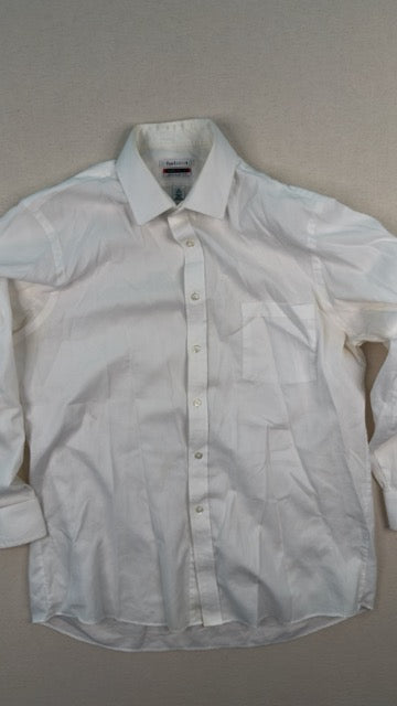 Vintage Van Heusen White Dress Shirt 16 32/33 | Classic Minimal Long Sleeve Button-Up