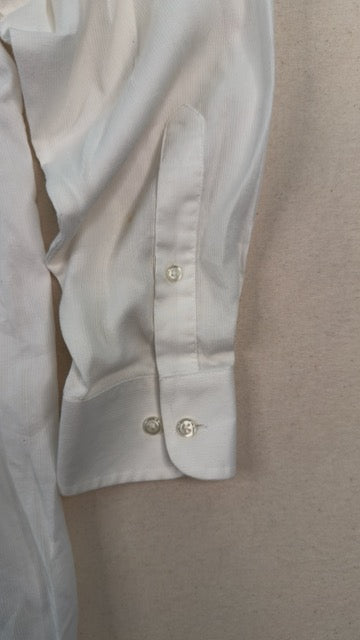 Vintage Van Heusen White Dress Shirt 16 32/33 | Classic Minimal Long Sleeve Button-Up