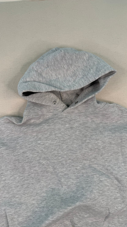 Vintage Trapper’s Bar & Grill Graphic Hoodie – Gray 2XL Y2K Streetwear Pullover