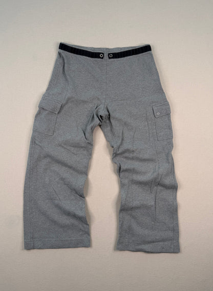 LOFT Gray Cropped Cargo Pants | Women’s Large Minimal Utility Straight Leg