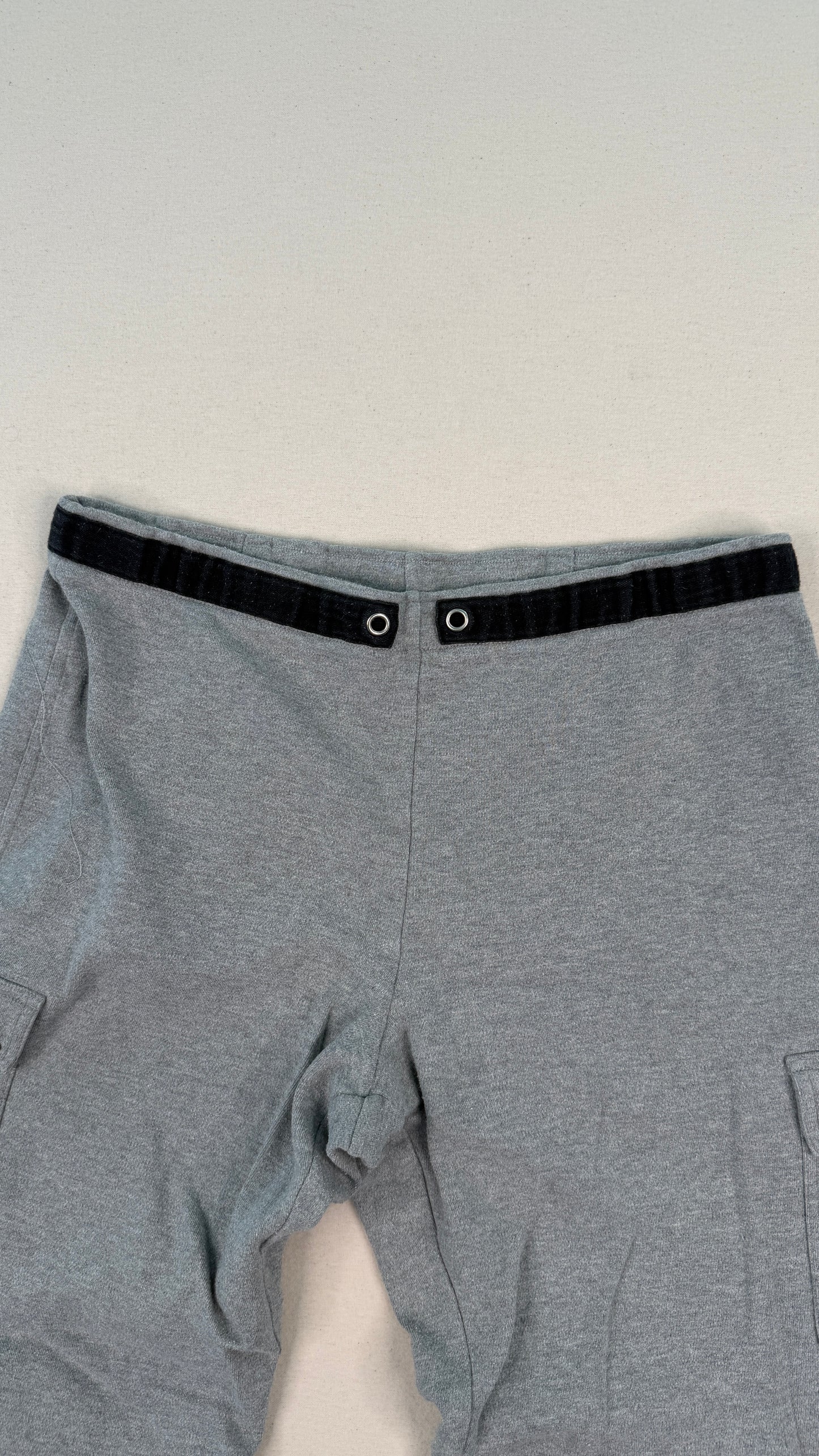 LOFT Gray Cropped Cargo Pants | Women’s Large Minimal Utility Straight Leg