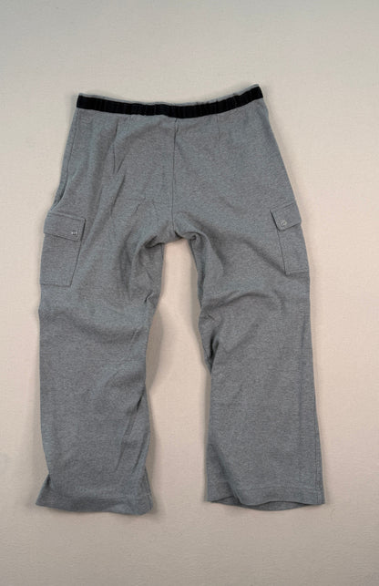 LOFT Gray Cropped Cargo Pants | Women’s Large Minimal Utility Straight Leg