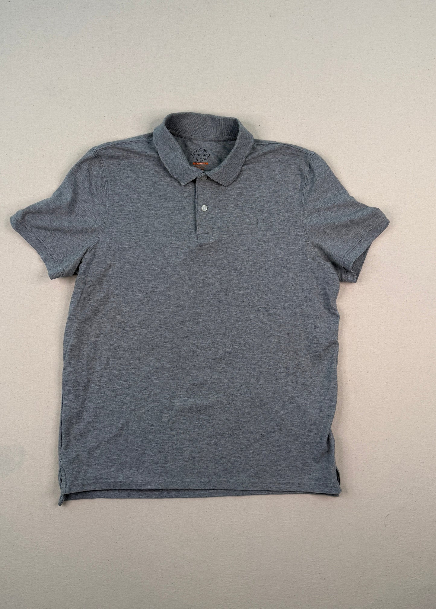 St. John’s Bay Performance Gray Polo Shirt Men’s Medium Minimal Golfcore Essential