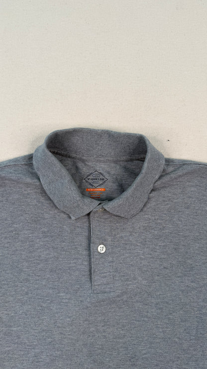 St. John’s Bay Performance Gray Polo Shirt Men’s Medium Minimal Golfcore Essential