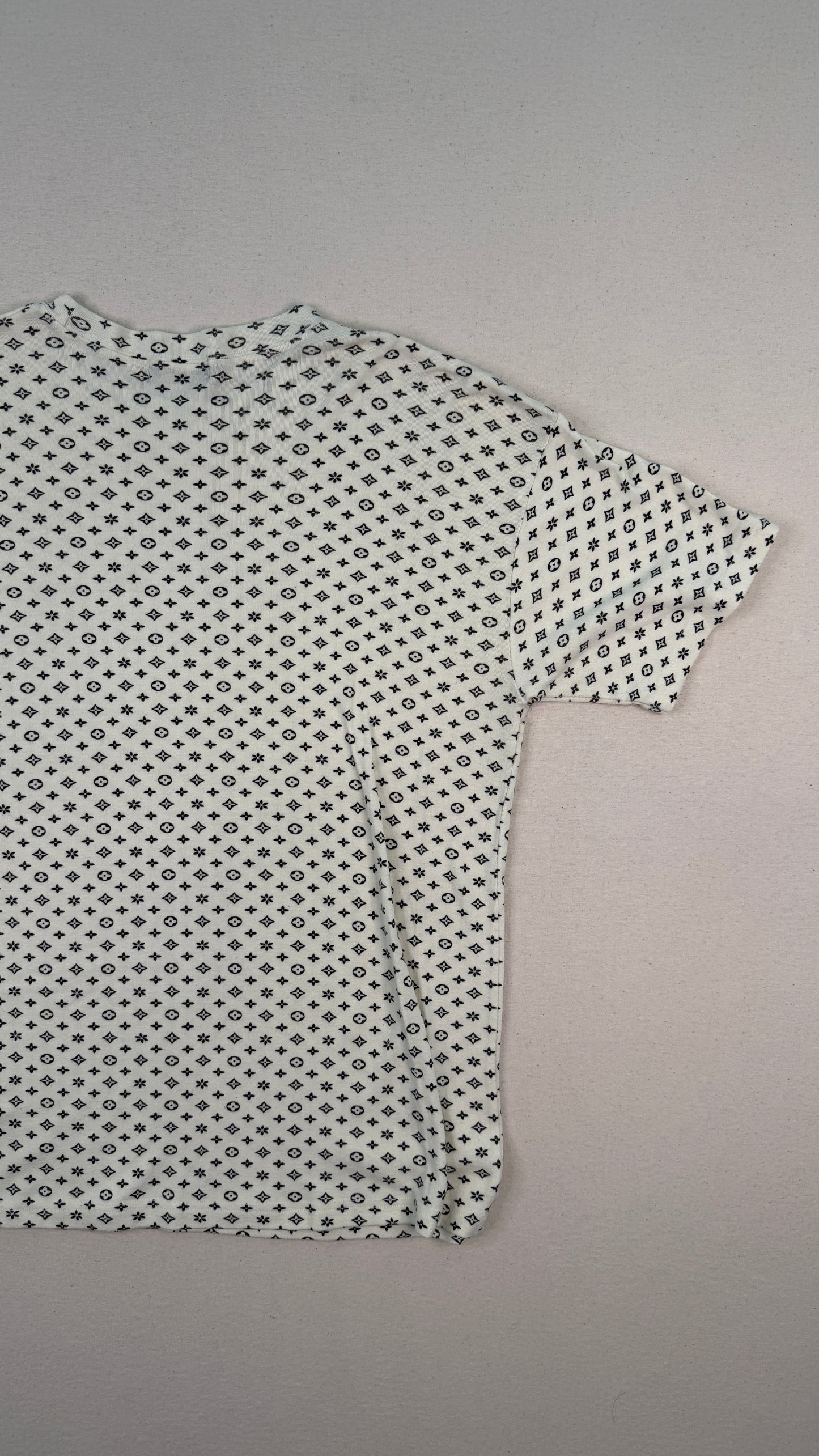 Vintage Gianfranco Ferré Italy Monogram Print T-Shirt White Designer Archive Tee – Medium
