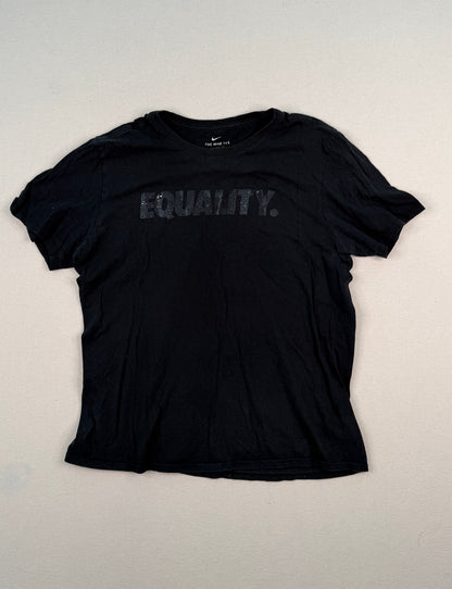 Nike Equality Black Graphic T-Shirt Large | Minimal Streetwear Cotton Tee