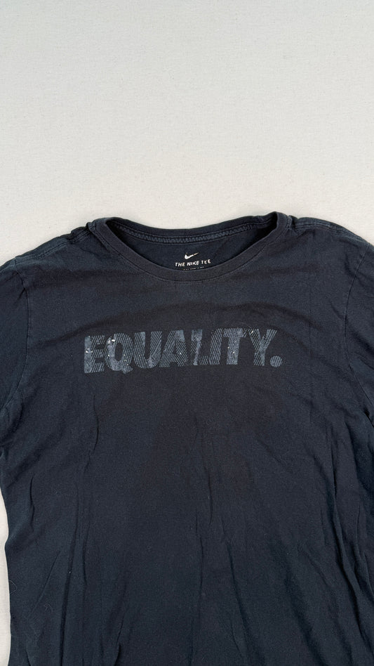 Nike Equality Black Graphic T-Shirt Large | Minimal Streetwear Cotton Tee
