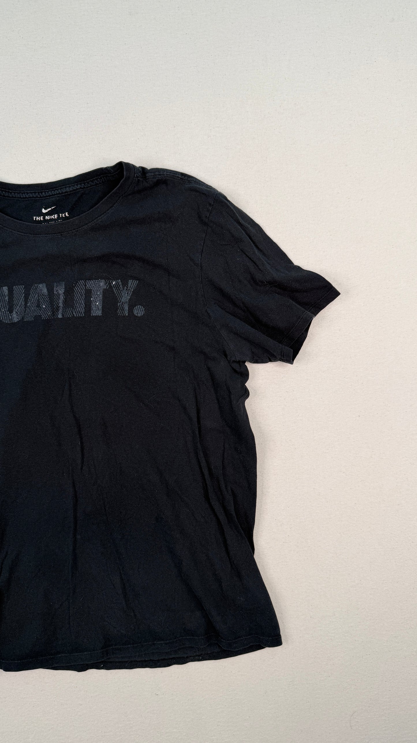 Nike Equality Black Graphic T-Shirt Large | Minimal Streetwear Cotton Tee