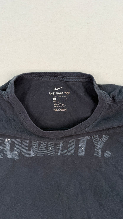 Nike Equality Black Graphic T-Shirt Large | Minimal Streetwear Cotton Tee