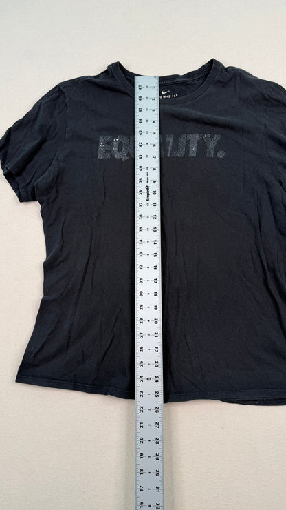 Nike Equality Black Graphic T-Shirt Large | Minimal Streetwear Cotton Tee