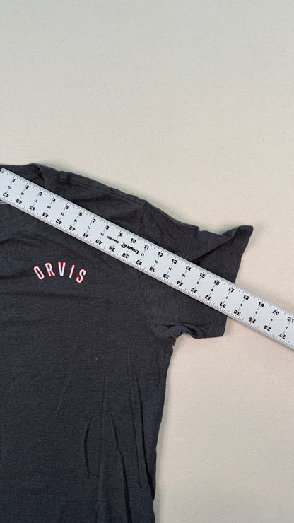 Orvis Graphic Logo Charcoal Gray T-Shirt | Outdoor Gorpcore Minimal Men’s Large