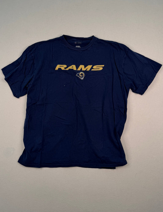 Vintage Los Angeles Rams Navy Graphic T-Shirt 2XL | NFL Football Cotton Streetwear Tee
