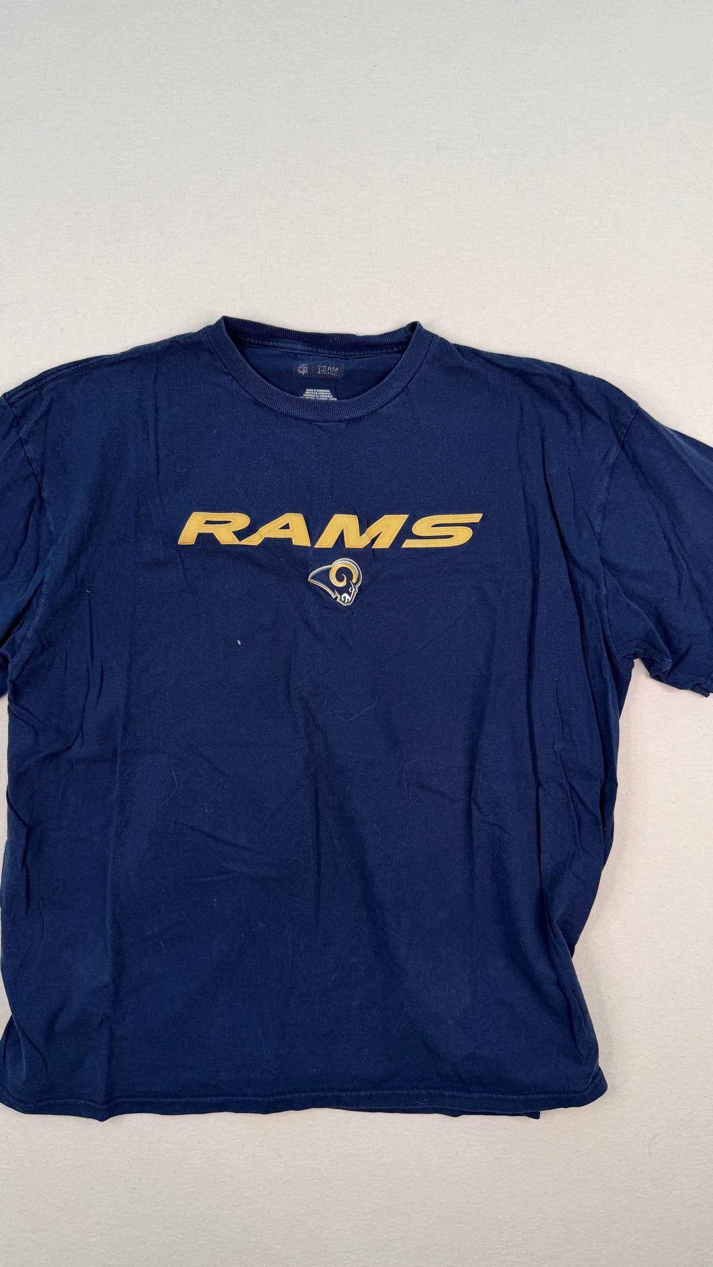 Vintage Los Angeles Rams Navy Graphic T-Shirt 2XL | NFL Football Cotton Streetwear Tee