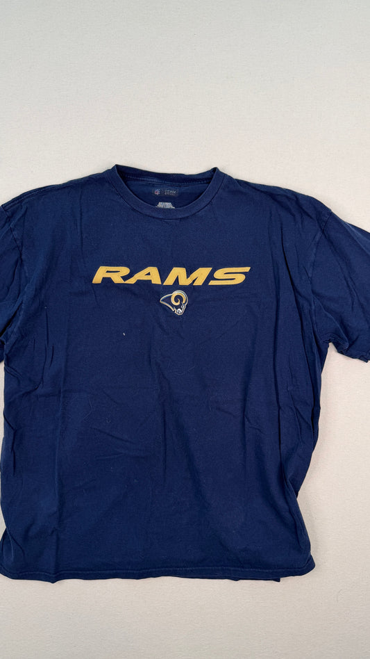 Vintage Los Angeles Rams Navy Graphic T-Shirt 2XL | NFL Football Cotton Streetwear Tee
