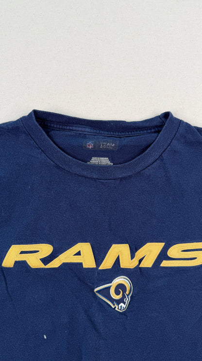 Vintage Los Angeles Rams Navy Graphic T-Shirt 2XL | NFL Football Cotton Streetwear Tee