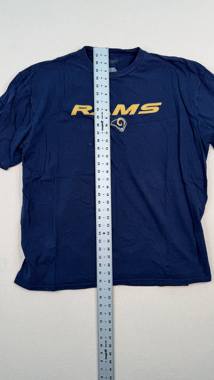 Vintage Los Angeles Rams Navy Graphic T-Shirt 2XL | NFL Football Cotton Streetwear Tee