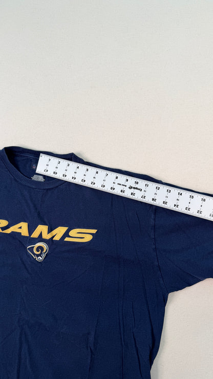 Vintage Los Angeles Rams Navy Graphic T-Shirt 2XL | NFL Football Cotton Streetwear Tee