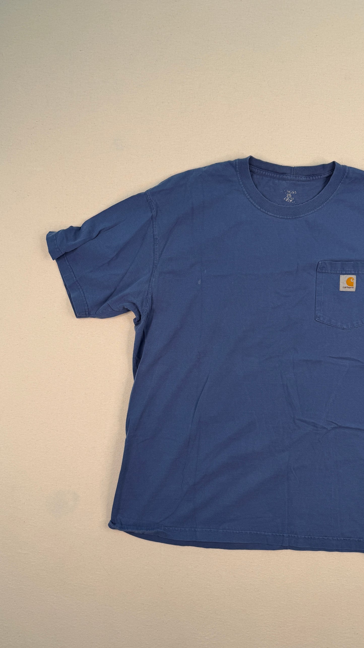 Carhartt Blue Pocket T-Shirt XL | Heavyweight Cotton Workwear Essential