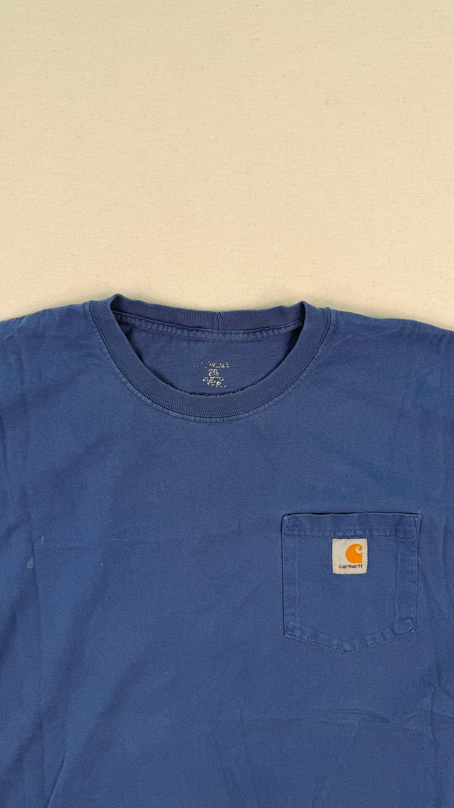 Carhartt Blue Pocket T-Shirt XL | Heavyweight Cotton Workwear Essential