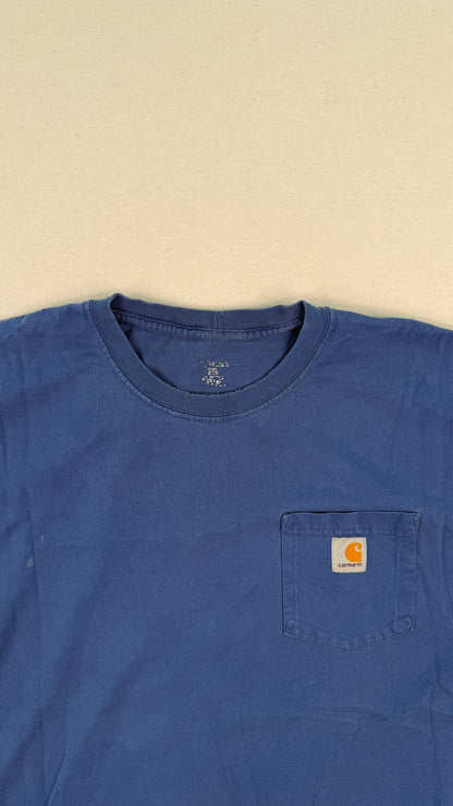 Carhartt Blue Pocket T-Shirt XL | Heavyweight Cotton Workwear Essential
