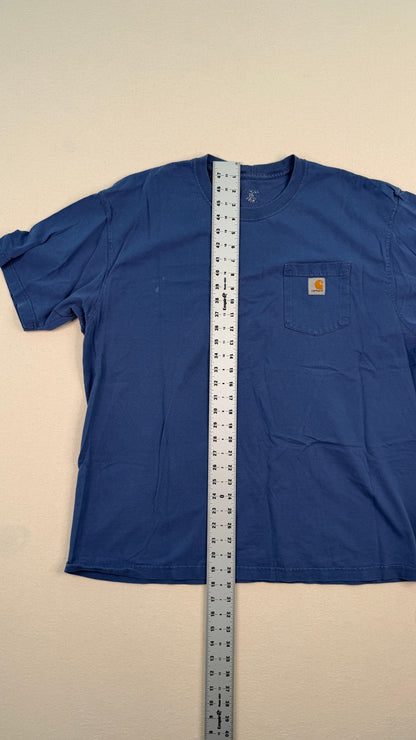 Carhartt Blue Pocket T-Shirt XL | Heavyweight Cotton Workwear Essential