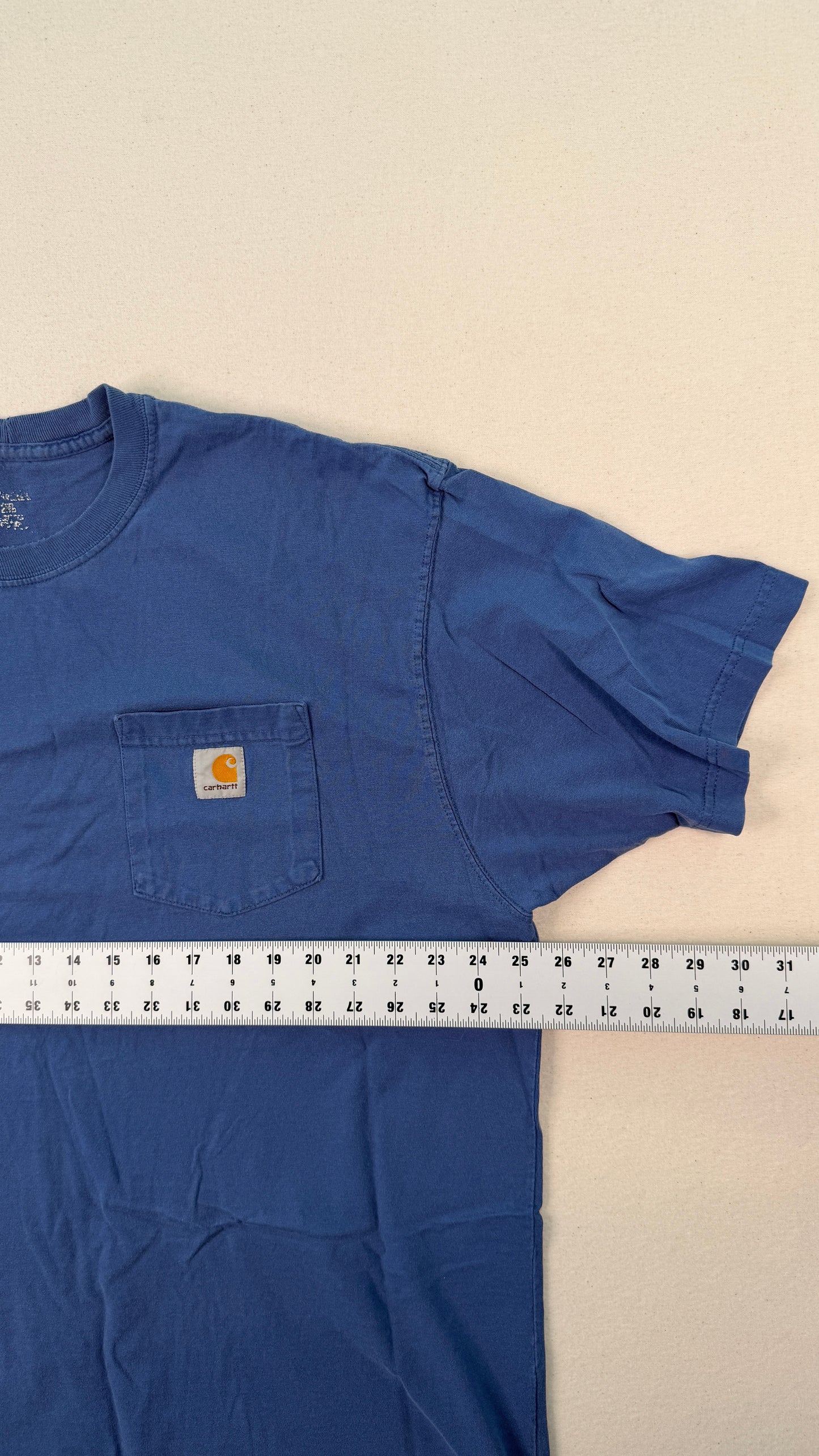 Carhartt Blue Pocket T-Shirt XL | Heavyweight Cotton Workwear Essential