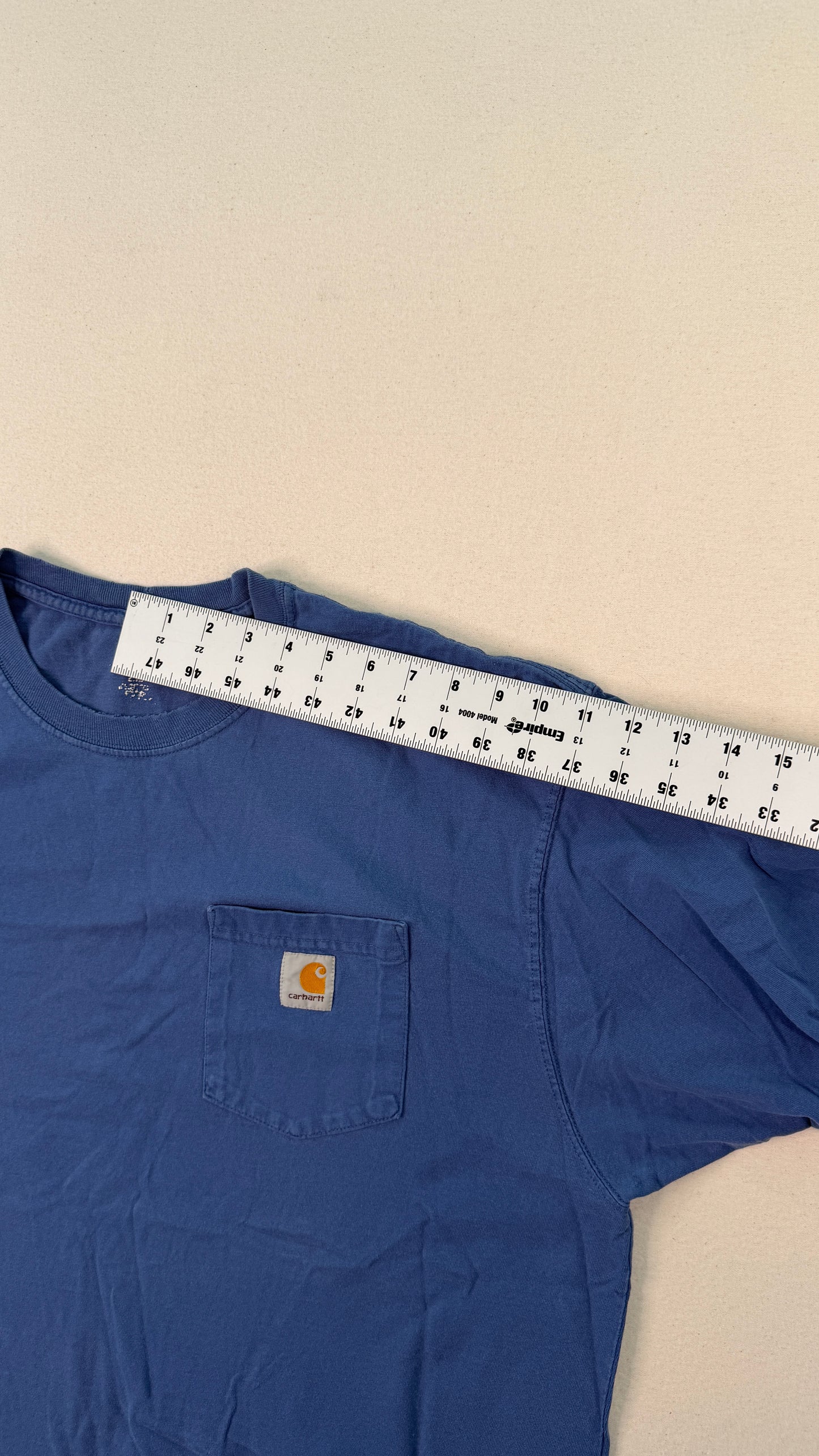 Carhartt Blue Pocket T-Shirt XL | Heavyweight Cotton Workwear Essential