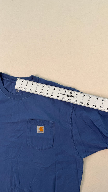 Carhartt Blue Pocket T-Shirt XL | Heavyweight Cotton Workwear Essential