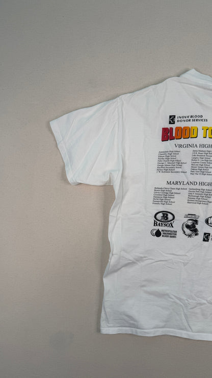 Vintage 1999 Grateful Blood Tour Graphic T-Shirt XL White Double-Sided Oneita Y2K Streetwear