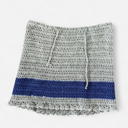 Hand-Crocheted Drawstring Mini Skirt