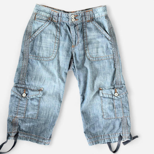 Vintage Y2K Denim Cargo Capris