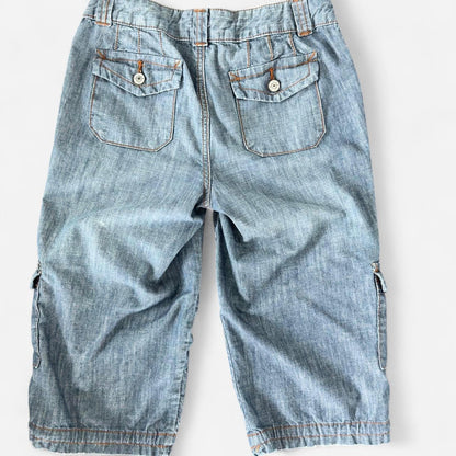 Vintage Y2K Denim Cargo Capris